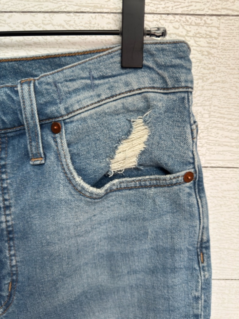 Madewell The Perfect Vintage Jean Light Wash Distressed High Rise Sz 29 / 8 - Picture 8 of 14